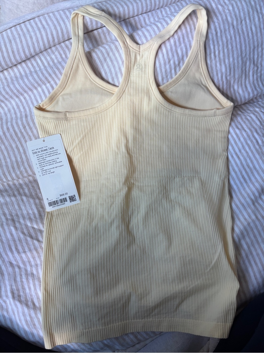 lululemon athletica Ribbed Racerback Tank — Light Cream - Picture 3 of 4